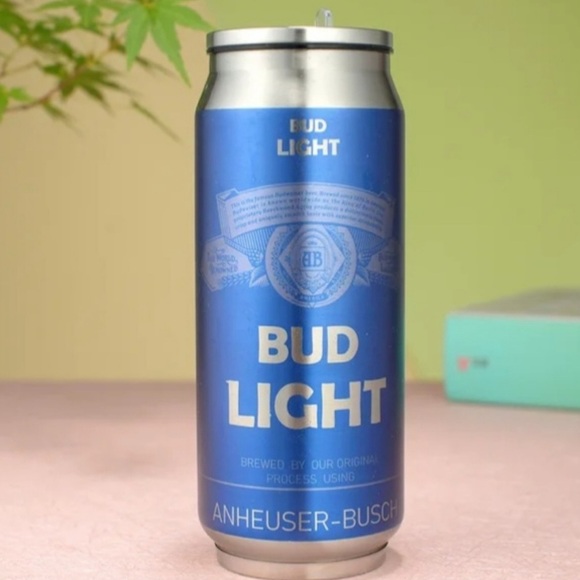 Bud Light Stainless Steel Bottle, Beer Themed Tumbler - Picture 1 of 1